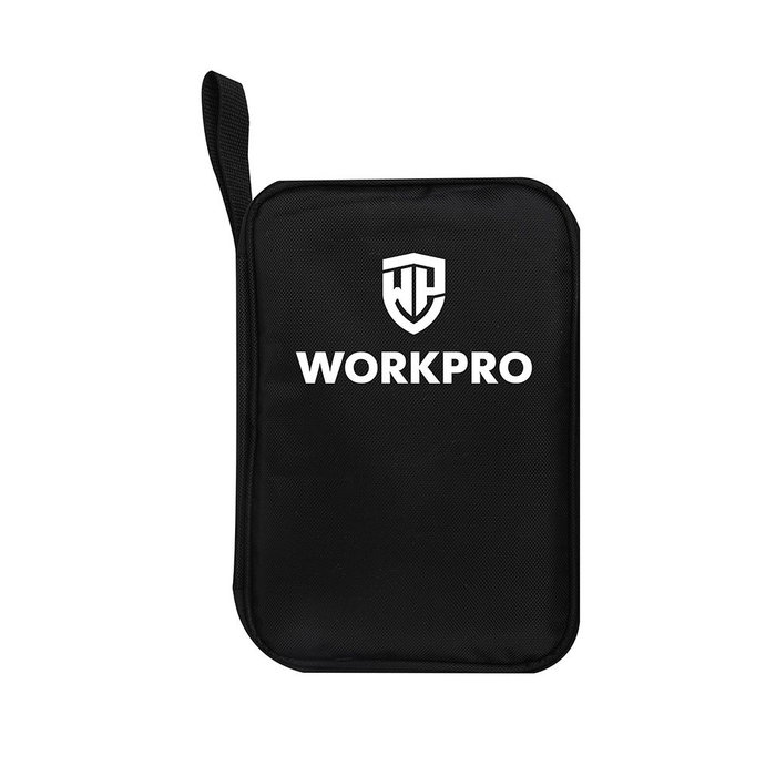 Workpro Estuche de Herramientas 18 Piezas con Alicate, Llave Ajustable, Martillo, Flexómetro 3m, Destornillador Magnético 10 Puntas