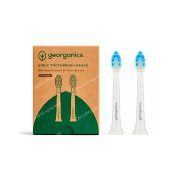 GEORGANICS Cabezales De Repuesto Sónicos, Pack de 2 para cepillo eléctrico, Cerdas DuPont 152 GEORGANICS Cabezales De Repuesto Sónicos, Pack de 2 para cepillo eléctrico, Cerdas DuPont 152