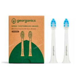 GEORGANICS Cabezales de Repuesto Sónicos para Cepillo Eléctrico (Paquete de 2) con Cerdas DuPont 152