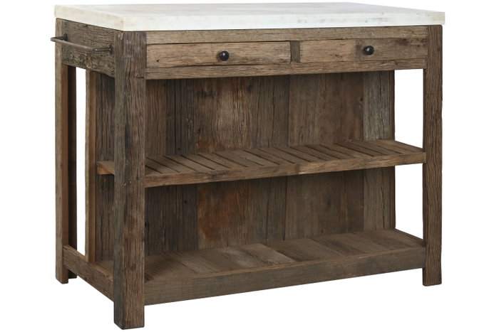 DKD Home Decor Isla Cocina India 1c25 Natural Blanco Madera Reciclada Marmol 60 x 97 x 120 cm DKD Home Decor Isla Cocina India 1c25 Natural Blanco Madera Reciclada Marmol 60 x 97 x 120 cm