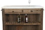 DKD Home Decor Isla Cocina India 1c25 Natural Blanco Madera Reciclada Marmol 60 x 97 x 120 cm