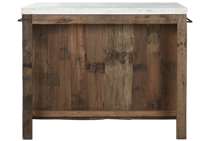 DKD Home Decor Isla Cocina India 1c25 Natural Blanco Madera Reciclada Marmol 60 x 97 x 120 cm DKD Home Decor Isla Cocina India 1c25 Natural Blanco Madera Reciclada Marmol 60 x 97 x 120 cm