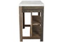 DKD Home Decor Isla Cocina India 1c25 Natural Blanco Madera Reciclada Marmol 60 x 97 x 120 cm