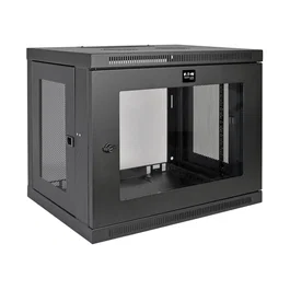 Eaton Tripp Lite SRW9UG Armario Rack de Pared 9U, Negro, Acero, Puerta Acrílico, Capacidad 91 kg, Para Switch/Equipo Red