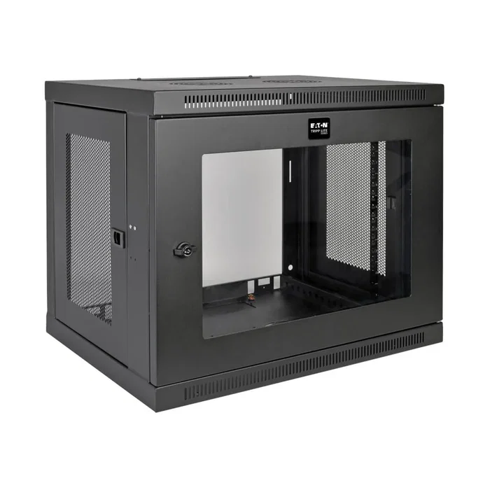 Eaton Tripp Lite SRW9UG Armario Rack de Pared 9U, Negro, Acero, Puerta Acrílico, Capacidad 91 kg, Para Switch/Equipo Red