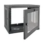 Eaton Tripp Lite SRW9UG Armario Rack de Pared 9U, Negro, Acero, Puerta Acrílico, Capacidad 91 kg, Para Switch/Equipo Red
