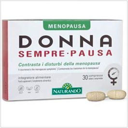 NATURANDO Donna Sempre Pausa 30 Comprimidos para la Menopausia con Calcio, Magnesio y Vitamina D3