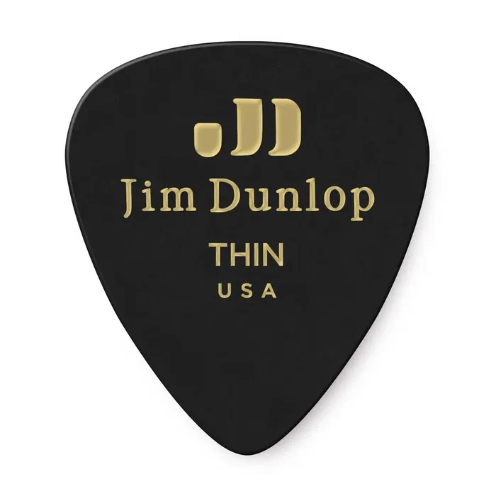 Dunlop Pack 72 Púas Genuine Celluloid Classic Negra - Thin