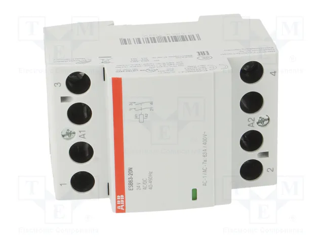 ABB ESB Contactor 2-polar 63A 24VAC/24VDC ABB ESB Contactor 2-polar 63A 24VAC/24VDC