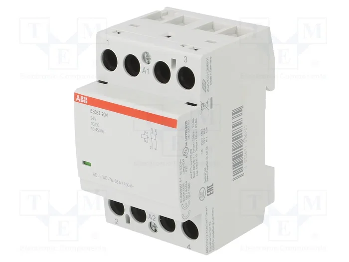 ABB ESB Contactor 2-polar 63A 24VAC/24VDC ABB ESB Contactor 2-polar 63A 24VAC/24VDC