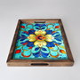 Aberto Design REF017 Bandeja de Madera Maciza 48x38x4 cm para Decoración del Hogar