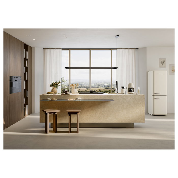 Smeg MFF11CREU 50`s Style Calentador y espumador de leche automático Crema 0,6 L 8 funciones caliente y fría