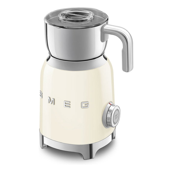 Smeg MFF11CREU 50`s Style Calentador y espumador de leche automático Crema 0,6 L 8 funciones caliente y fría