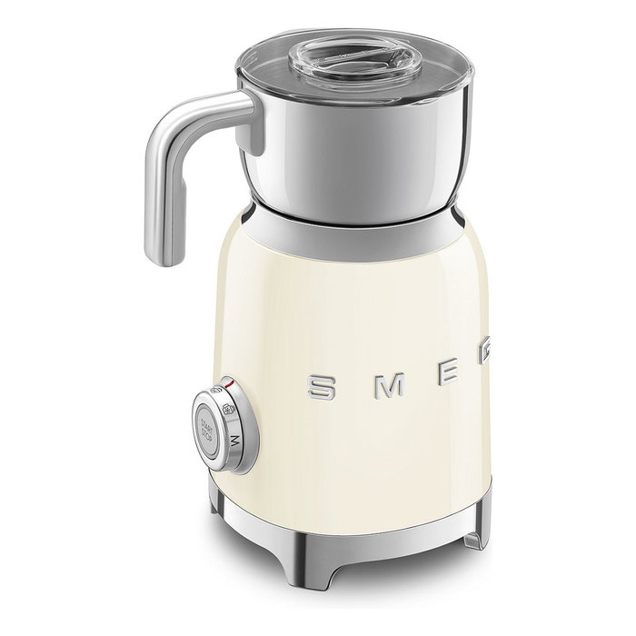 Smeg MFF11CREU 50`s Style Calentador y espumador de leche automático Crema 0,6 L 8 funciones caliente y fría