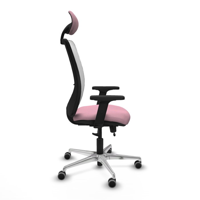 PIQUERAS Y CRESPO Silla de oficina Zulema Rosa y Blanco con mecanismo Sincro/Traslack PIQUERAS Y CRESPO Silla de oficina Zulema Rosa y Blanco con mecanismo Sincro/Traslack