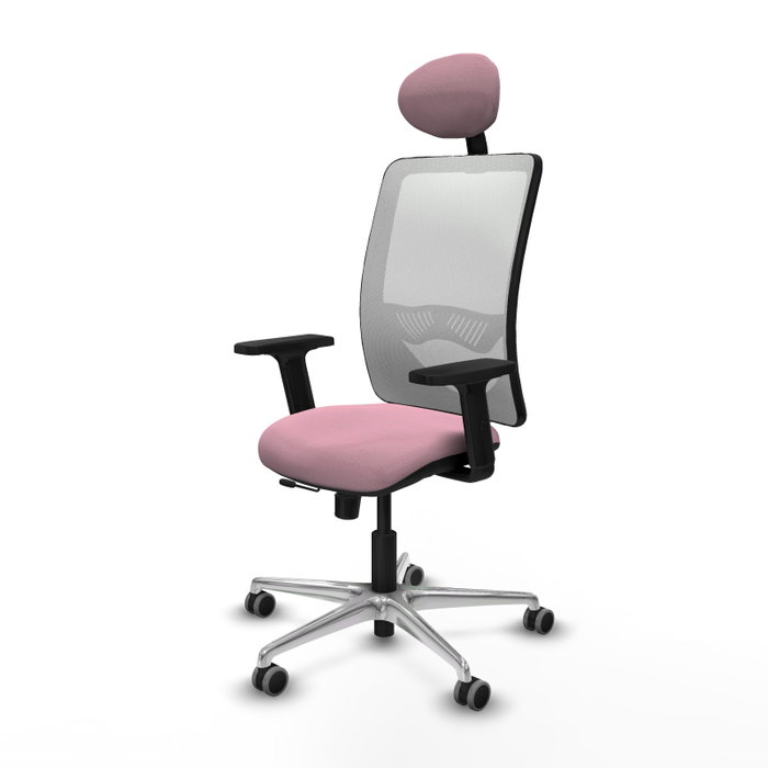PIQUERAS Y CRESPO Silla de oficina Zulema Rosa y Blanco con mecanismo Sincro/Traslack PIQUERAS Y CRESPO Silla de oficina Zulema Rosa y Blanco con mecanismo Sincro/Traslack