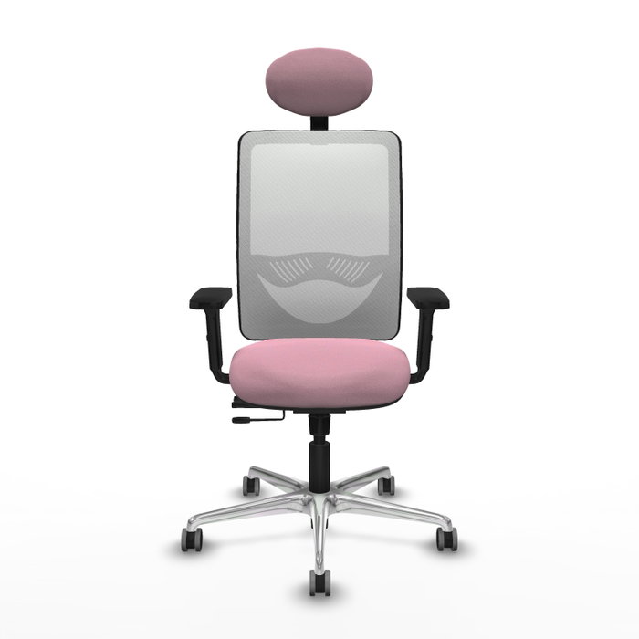 PIQUERAS Y CRESPO Silla de oficina Zulema Rosa y Blanco con mecanismo Sincro/Traslack PIQUERAS Y CRESPO Silla de oficina Zulema Rosa y Blanco con mecanismo Sincro/Traslack