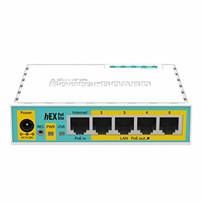 MIKROTIK hEX PoE lite router Ethernet rápido Blanco
