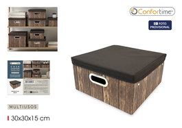 Inde Caja de Cartón Multiusos con Tapa, Dimensiones 30 x 30 x 15 cm (12 Unidades)