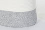 DKD Home Decor Cesta Boho Algodon Blanco Mostaza Negro Gris 34 x 40 x 34 cm (3 Unidades)
