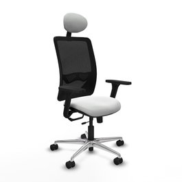 PIQUERAS Y CRESPO Silla de oficina Zulema con mecanismo Sincro/Traslack, Blanco y Negro