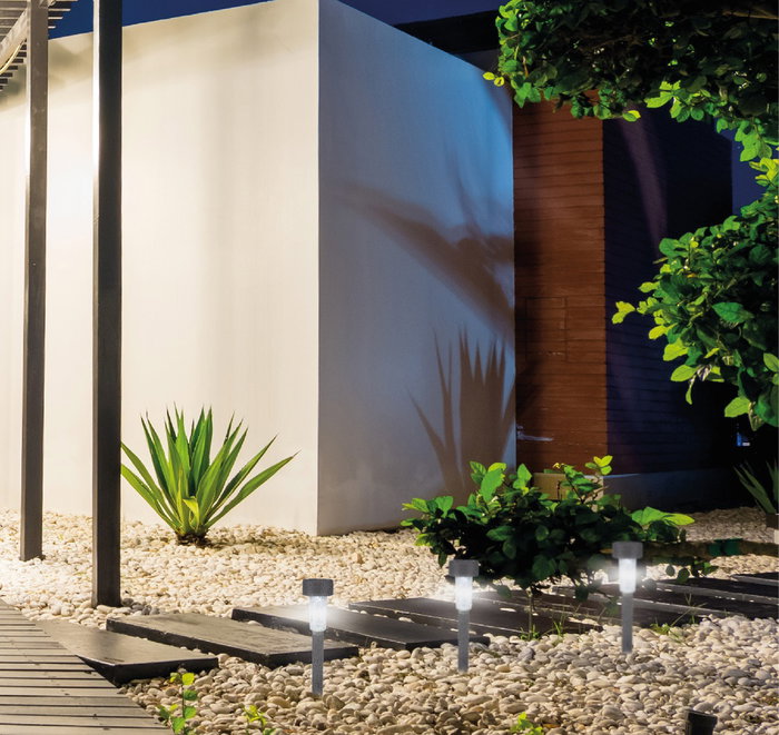 GSC Evolution Estaca de jardín solar LED Tuni 6000-8500K Gris