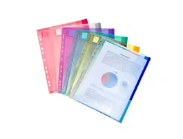 Djois Funda Multitaladro A4, Polipropileno Reciclado con Velcro, para 60 Hojas, Pack de 12 Unidades Colores Surtidos, Compatible con Carpetas de 11 Agujeros