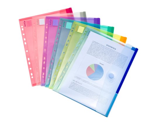 Djois Funda multitaladro de polipropileno con velcro Din A4 colores surtidos Djois Funda multitaladro de polipropileno con velcro Din A4 colores surtidos