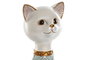 DKD Home Decor Figura de Gato Blanco en Resina