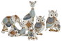 DKD Home Decor Figura de Gato Blanco en Resina