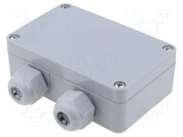 BOPLA Caja de conexiones gris con prensaestopas