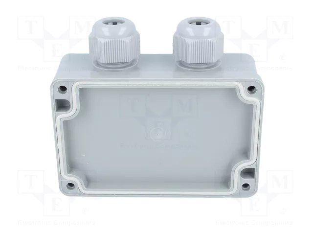 BOPLA Caja de conexiones gris con prensaestopas