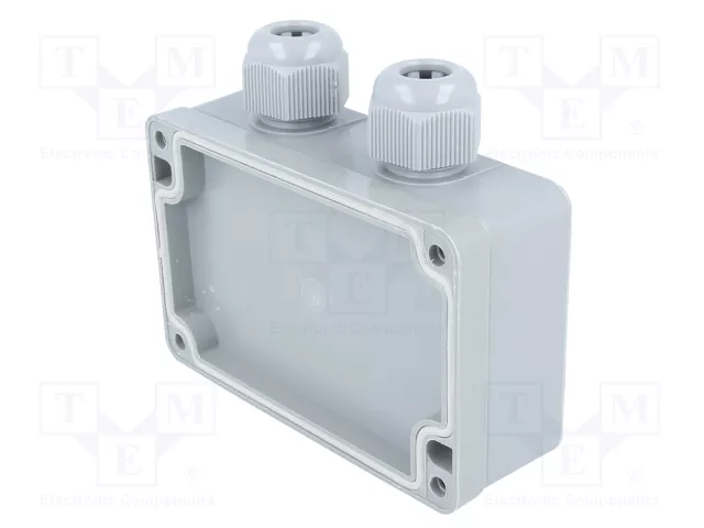 BOPLA Caja de conexiones gris con prensaestopas