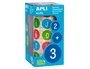 Apli Rollo de Gomets Abecedario Mayúsculas Redondos 20mm Multicolor