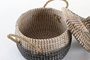 DKD Home Decor Cesta Balines Natural Bicolor Seagrass Set de 2 41 x 41 x 33 cm