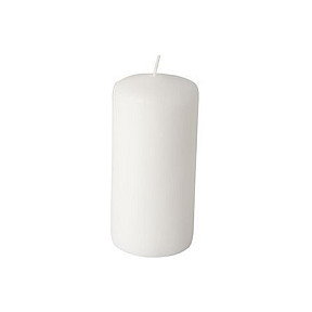 PAPSTAR Velas pilar blancas 10 cm (8 piezas)