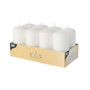 PAPSTAR Velas pilar blancas 10 cm (8 piezas)