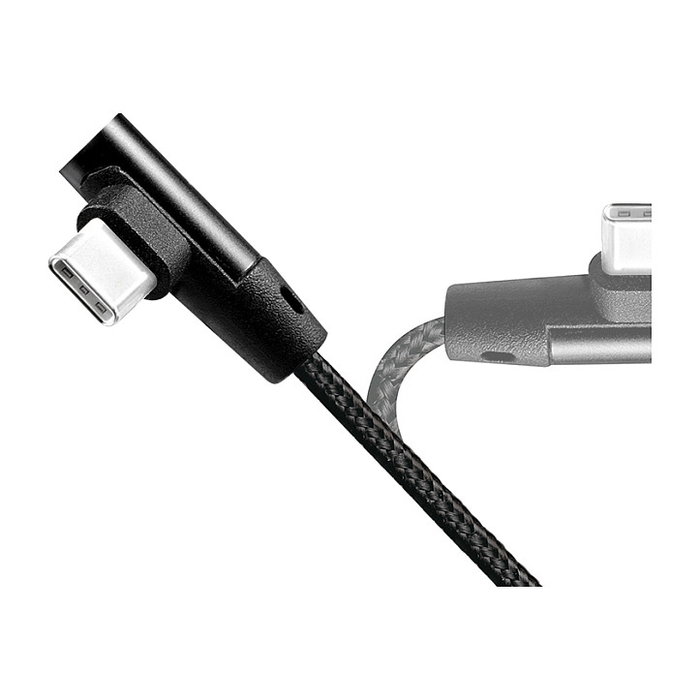 LogiLink Cable USB 2.0 a USB-C de 0,3 m con conector de 90°