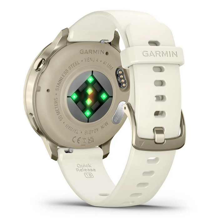 Garmin Venu 4 Reloj Inteligente GPS 41mm con Pantalla AMOLED, Monitoreo de Salud y Fitness, Referencia 010-03013-00, Color Beige