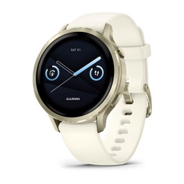 Garmin Venu 4 41 mm Oro con Correa de Silicona Beige