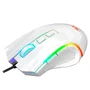Redragon Griffin M607W Ratón Gaming RGB Ergonómico para Mano Derecha, Blanco, Óptico 7200 DPI, 7 Botones Programables, Cable USB 1.8m, Compatible con Windows 10/11