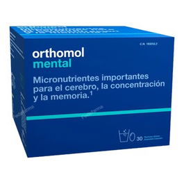 Orthomol Mental 30 Sobres y Cápsulas para Cerebro, Concentración y Memoria