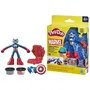 Play-Doh Capitán América Set Stamper Shield con figura flexible, accesorios y plastilina, HASG00565X0, a partir de 4 años, Marvel