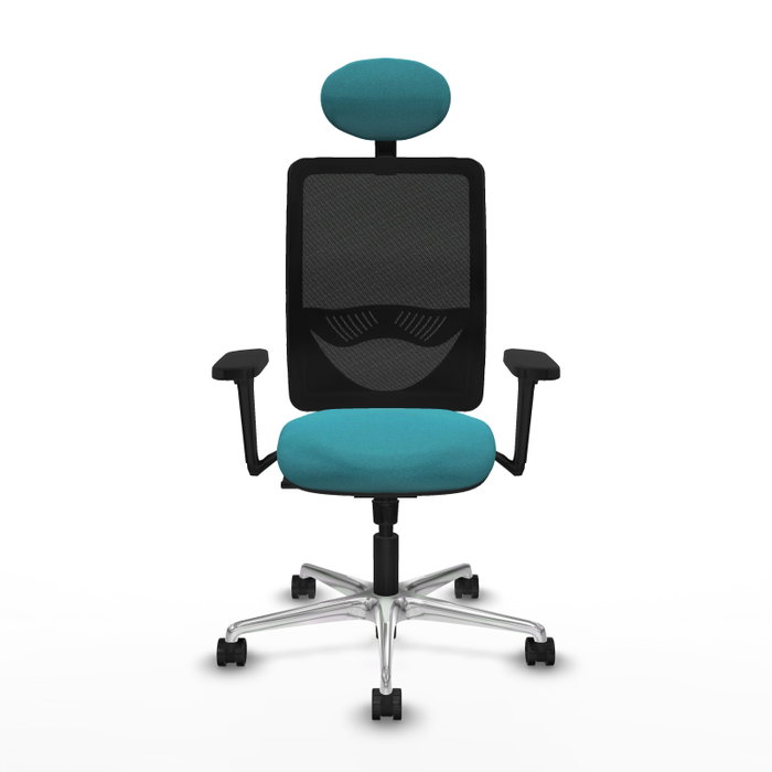 PIQUERAS Y CRESPO Silla de oficina Zulema con mecanismo Sincro, Turquesa y Negro PIQUERAS Y CRESPO Silla de oficina Zulema con mecanismo Sincro, Turquesa y Negro