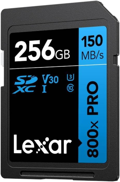 Lexar LSD0800P256G-BNNNG Tarjeta SDXC Profesional 800X 256GB UHS-I U3 V30 hasta 150MB/s Lectura