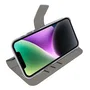 Celly WALLY Funda cartera para iPhone 16e con soporte de sobremesa, cierre magnético y 3 bolsillos para tarjetas - Negro (6.1"/15.5 cm)