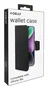 Celly WALLY Funda cartera para iPhone 16e con soporte de sobremesa, cierre magnético y 3 bolsillos para tarjetas - Negro (6.1"/15.5 cm)