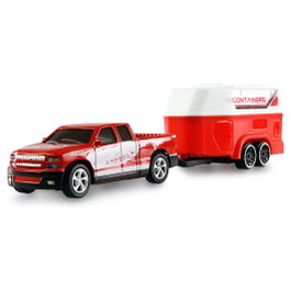 AMEWI Camioneta RC con Remolque Escala 1:64 Rojo/Blanco
