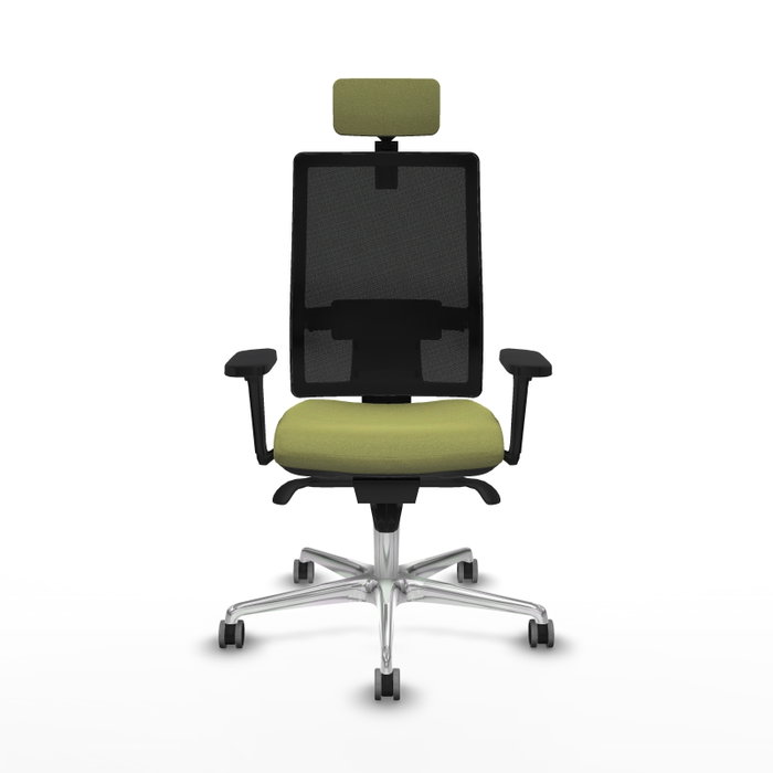 PIQUERAS Y CRESPO Silla de oficina Horna con mecanismo Sincro, Verde oliva y Negro