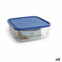 Fiambrera Borgonovo Igloo Azul Cuadrada 1,8 L (12 Unidades)